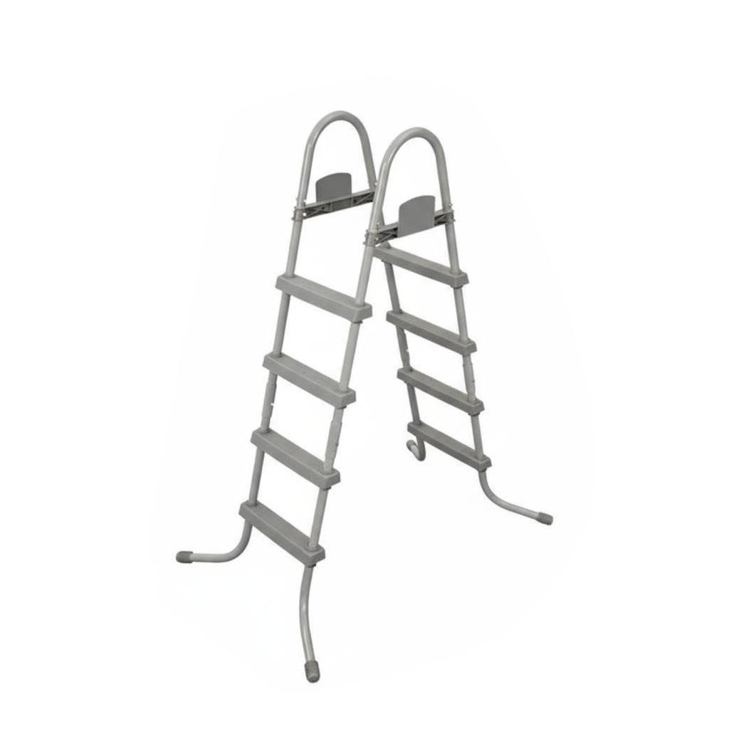 DoubleSided Pool Ladder Heavy Duty Double Sided Steel Weather Resistant Removable Entry