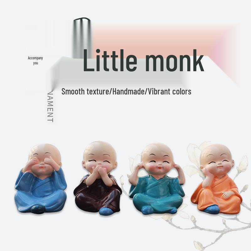 Charming Little Monk Decorative Ornaments for Home, Office, or Study Desk