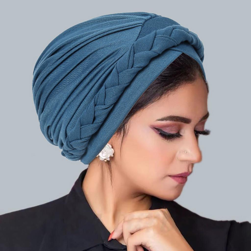 Polyester Crossfront Headscarf For Women With Warmth And Casual Style
