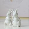 Simple Rabbit Figurine Mini Rabbit Model Micro Landscape Animal Sculpture  Christmas