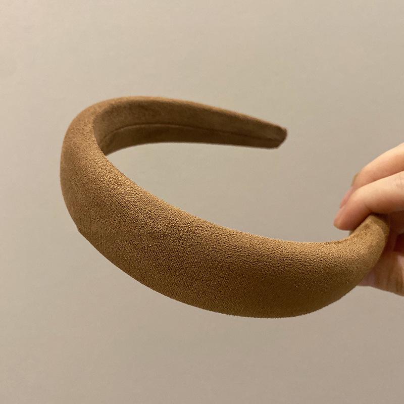 

Разноцветная повязка на голову из плюшевой губки Dongdaemun: Универсальная широкая шпилька для девочек