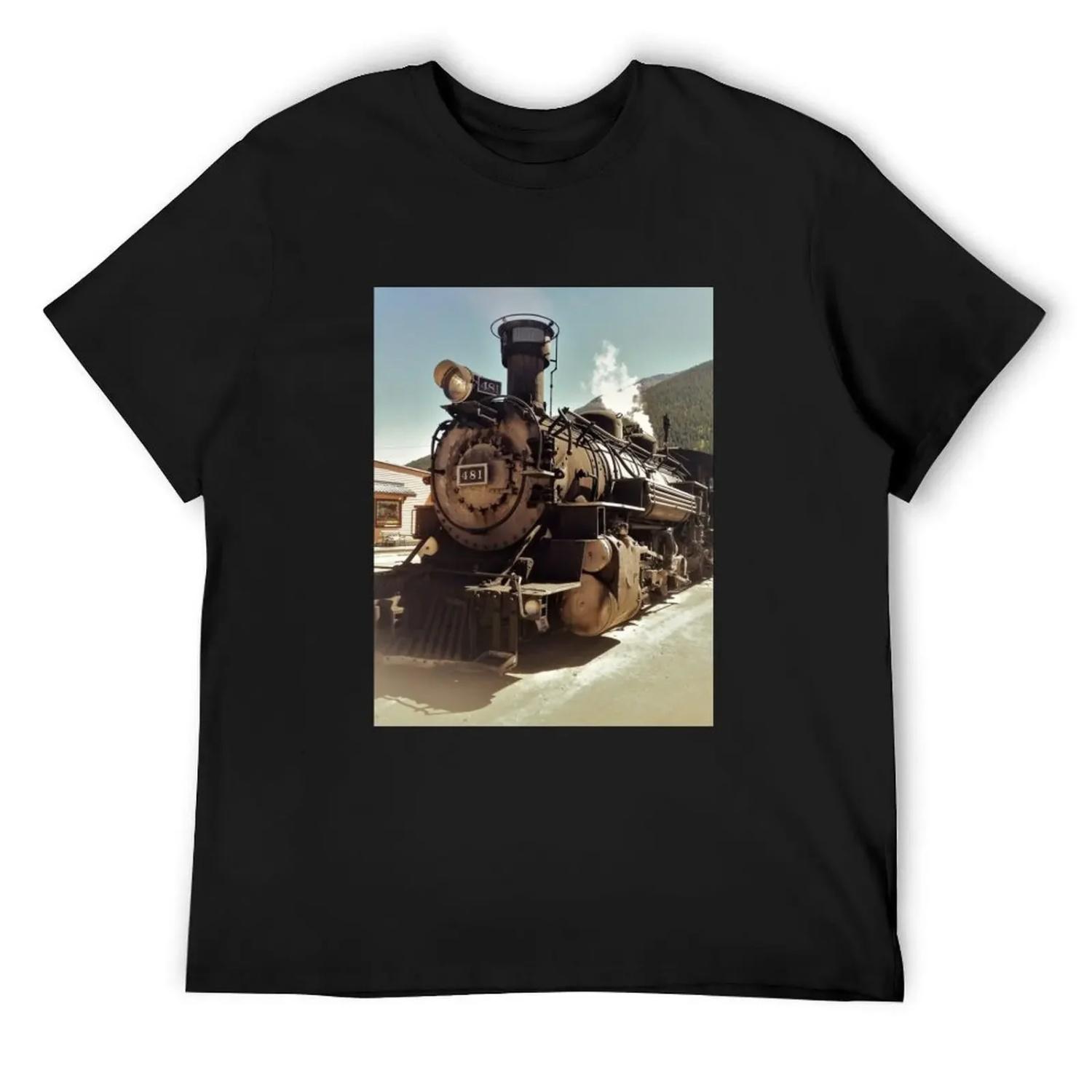 

Durango to Silverton Narrow Gauge Railroad Engine T-Shirt vintage t shirts summer tops shirts men graphic XXXXXL чорний