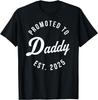 Divertida Camiseta Unisex para Papá Primerizo EST 2025 Nuevo Papá Nuevo Primer Día del Padre