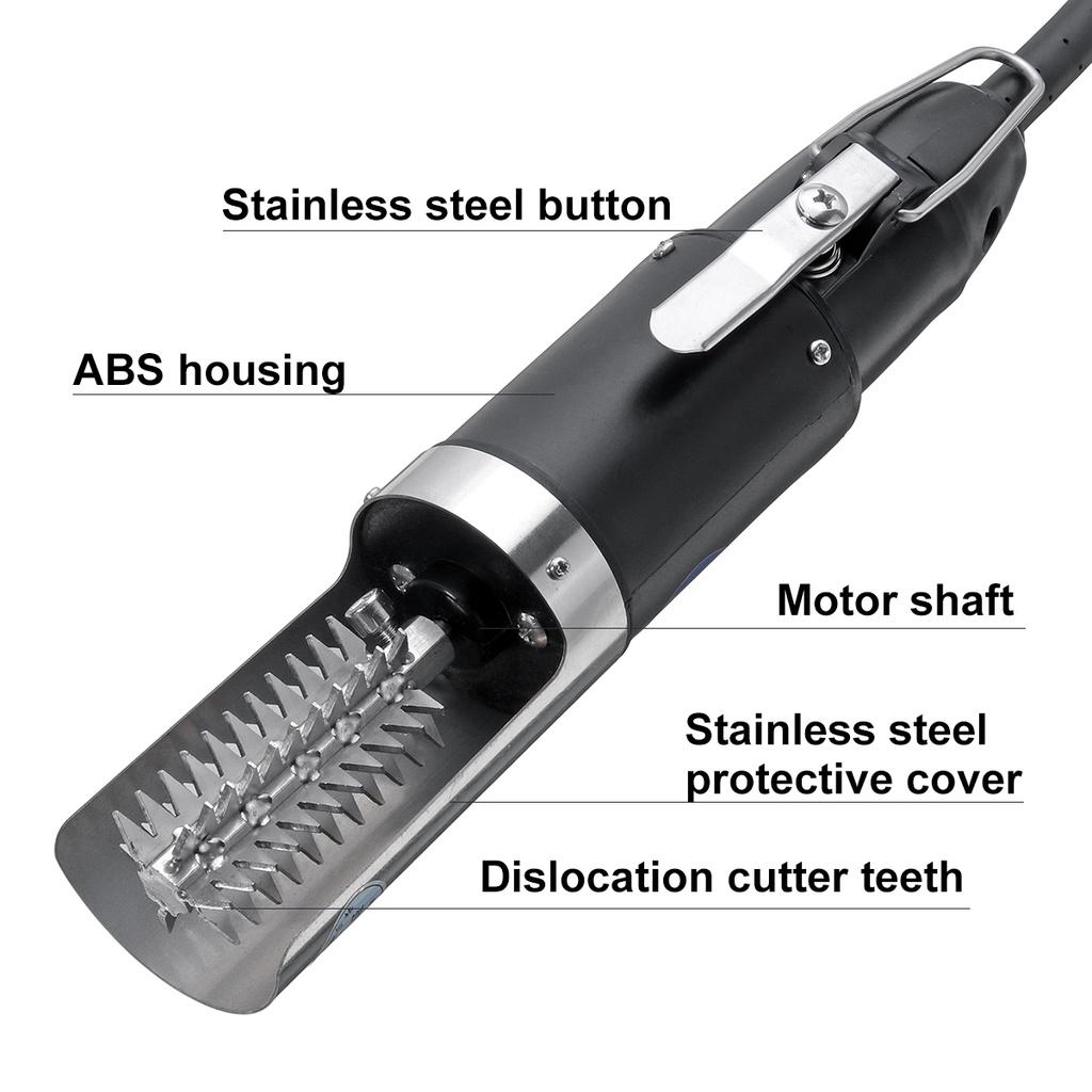 Fish Scaler Electric Fishing Scalers Clean Fish Remover Cleaner Descaler Waterproof Scraper Seafood Tools Black