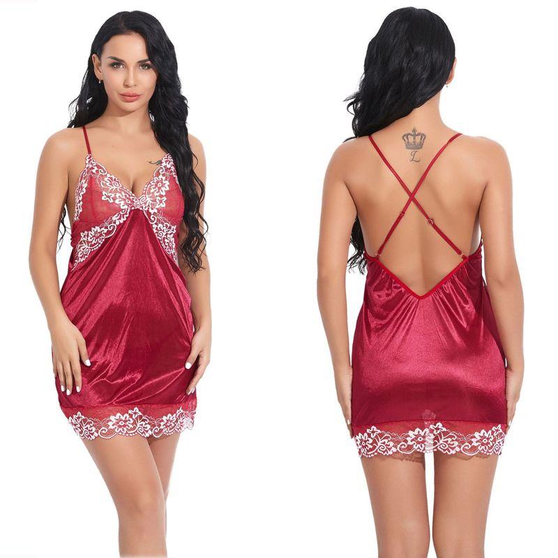 New Suspender Lace Lace Night Skirt Suit Pajamas Nightdress Set
