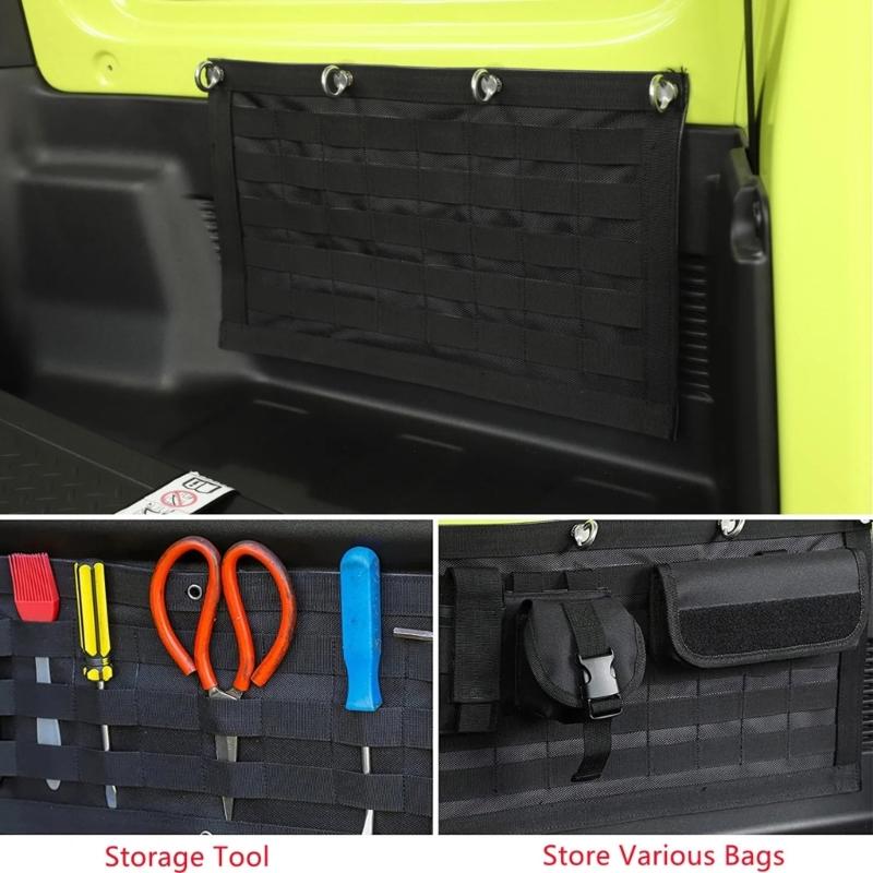 Car Rear Trunk Parcel Shelf Load Cargo Shade Cover Luggage Storage Bag Tailgate Organizers for Jimny JB64 JB74 2019-2024