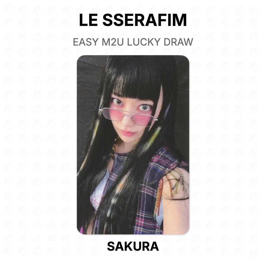 LE SSERAFIM EASY M2U הגרלה זכייה קל כרטיס צילום רשמי
