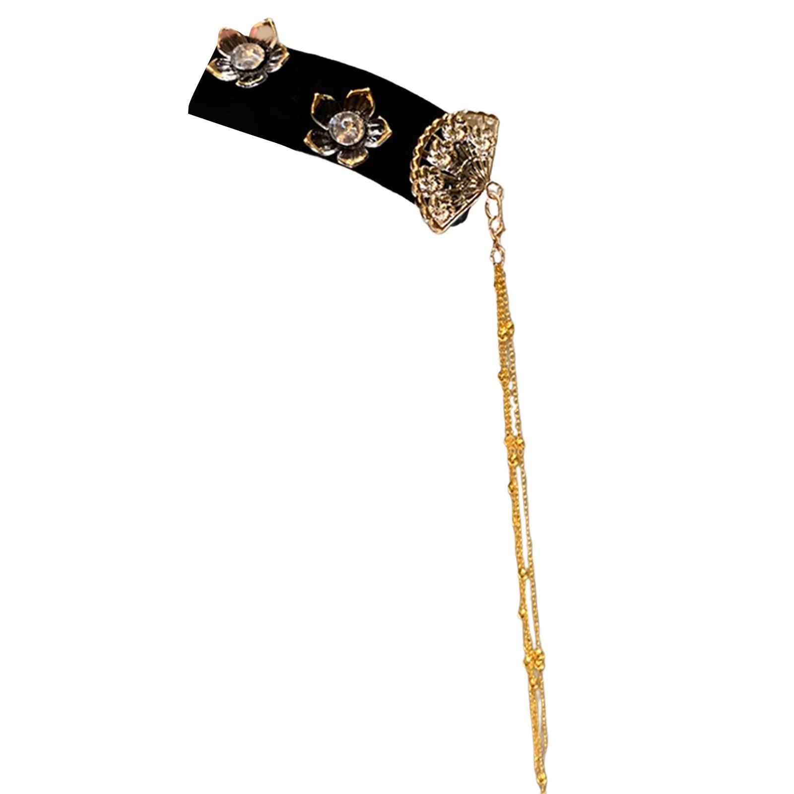 

Elegant Long Tassels Hair Clip Side Hairpin Gold Butterfly Barrettes Hair Styling Accessories for Chinese Ethnic Costume D