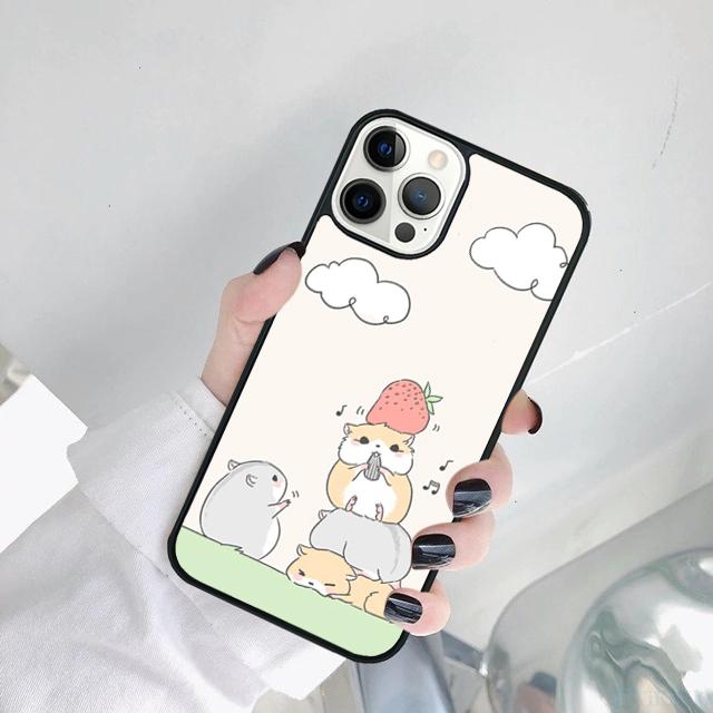 

Cartoon Hamster Phone Case Cover For iPhone 17 Air 15 Pro MAX 16 Plus 14 12 11 13 Coque iPhone 11