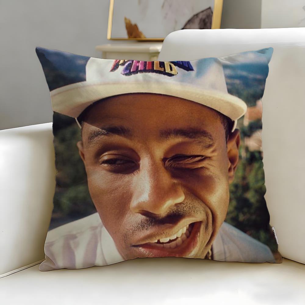 Popular Singer Tyler Cushion Cover Soft  EasyWash Pillow Case  Versatile for Couch Bed Travel and Office