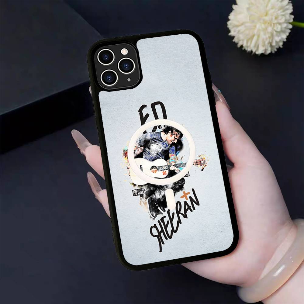 E-Ed Sheeran For Magsafe Magnetic Phone Case Wireless PC+TPU For IPhone 11 12 13 14 15 16 17 Pro Max Plus
