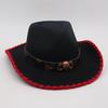 Niche Design Top Hat, Four Seasons Tibetan Ethnic Style Dancing Jazz Hat, Stage Travel And Vacation Sunscreen Sun Hat