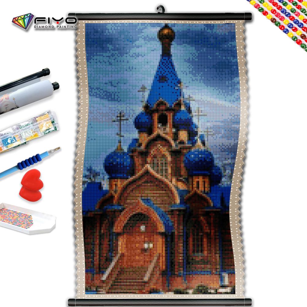 

5D DIY Рамка Алмазная картина Замок Полный квадратный дрель Вышивка Ночная мозаика Пейзаж Творческие хобби Украшение дома
