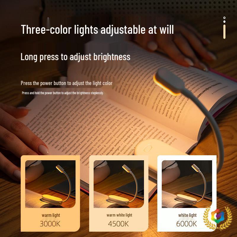 Eye-Protecting LED Bedside Clip Lamp for Dorms and Bedrooms