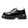 Nische High-End Rundkopf Dicke Sohle Erhöhend Großer Kopf Lederschuhe Herren Koreanische Version Lässig Vielseitig Derby Schuhe 3206-J