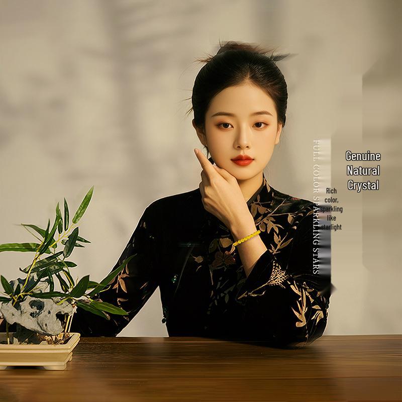 Citrine Crystal Beads Bracelet DIY Kit - Natural Feng Shui Elements