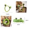 Cute Green Frog Headband with Hair Hoop for Washing Face Wide Padded Headband Skin Care Makeup Removal Shower for Women Girls