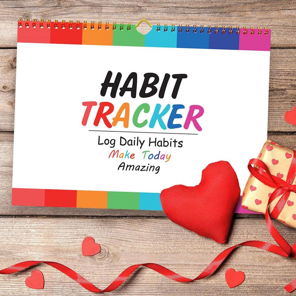gisgfim Habit Tracker Calendar Motivational Habit Tracking Journal pirational Goal Planner with Spiral Binding Beautiful Weekly Undated 12+2 Month