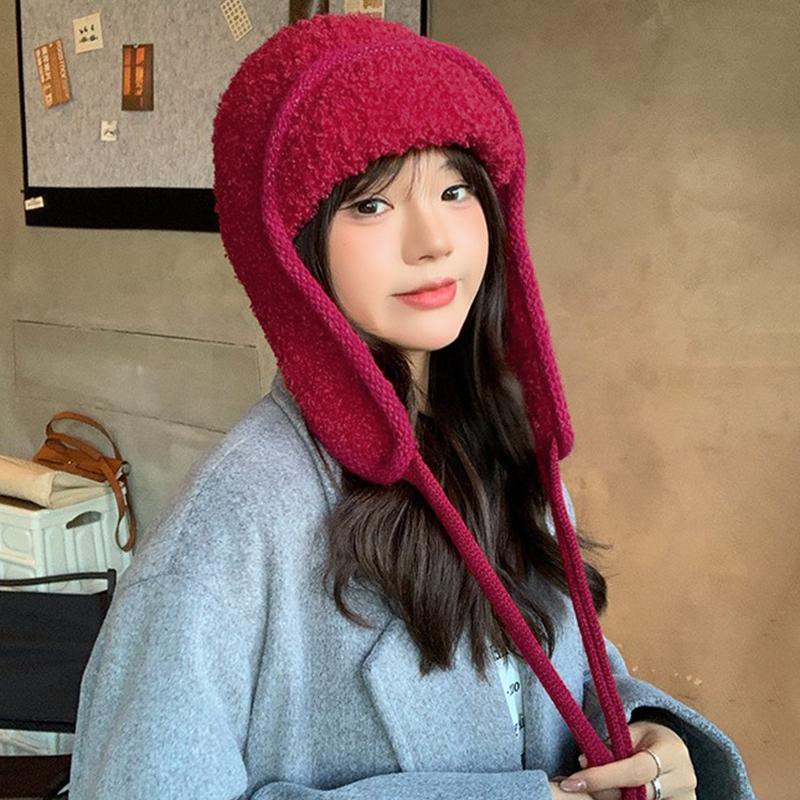 Autumn And Winter Able Ear Protection Warm Lei Feng Hat Ladies All-Match Knitted Wool Hat