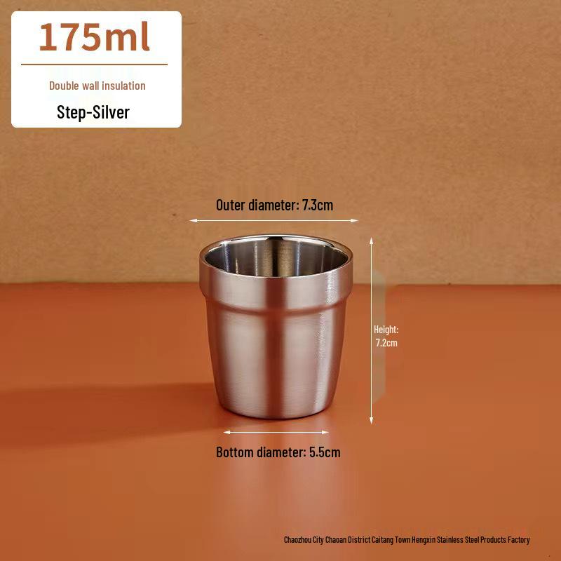 Korean Style Double Layer Insulated 304 Stainless Steel Cup for Water, Tea, Coffee, Beer, and Cold Drinks