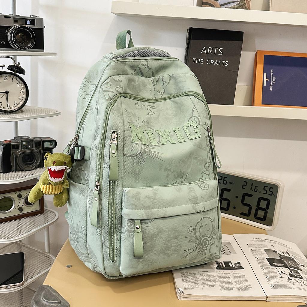 Schoolbag Large Capacity Multi-layer Schoolbag Junior High School Girls High School Students Backpack Burden Reduction Ultra Lightweight College