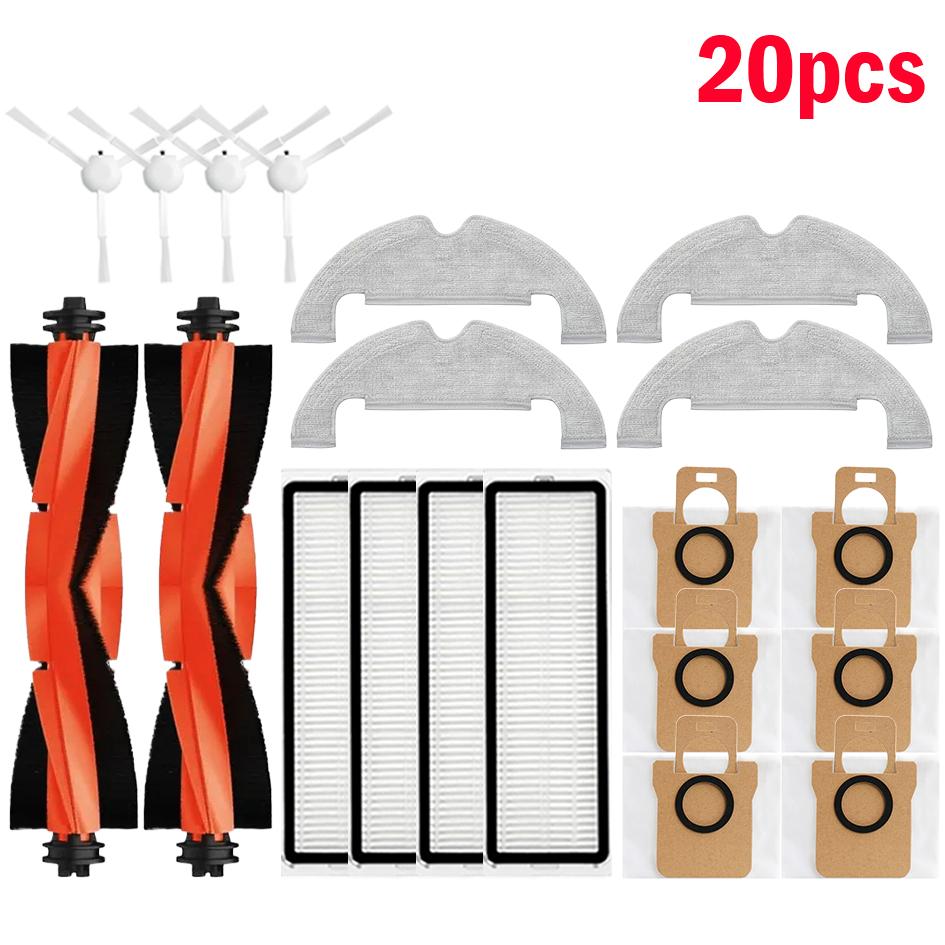 Pour Xiaomi Robot Aspirateur X10 Pièces de Rechange Brosse Principale Latérale Filtre Hepa Chiffon de Lavage Sac à poussière Accessoires