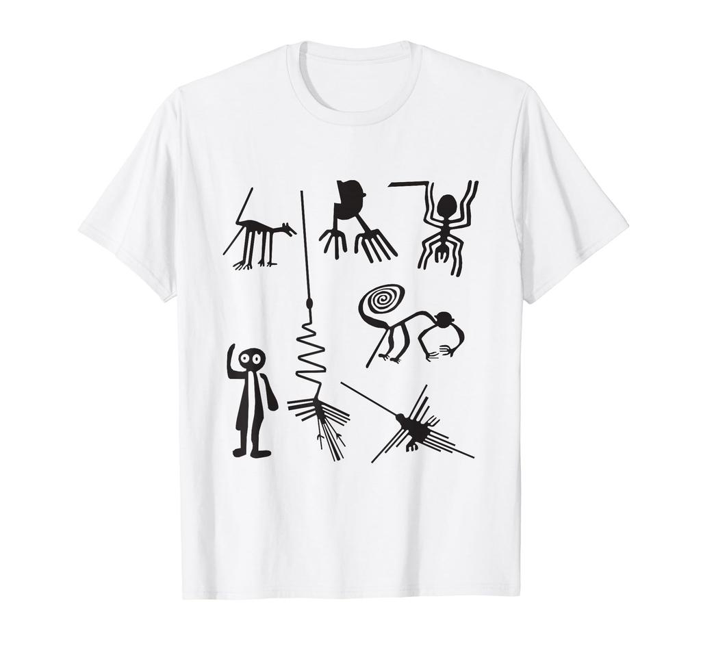 Nazca Lines Ancient UFO Alien Extraterrestrial Life Art T-Shirt