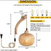 Retro Bamboo Weave Bedside Wall Lamp - Japanese Rattan and Wood Lighting Fixture for Rustic Bedrooms and Restaurants
