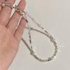 Broken Silver Pearl Necklace - Gold Plated