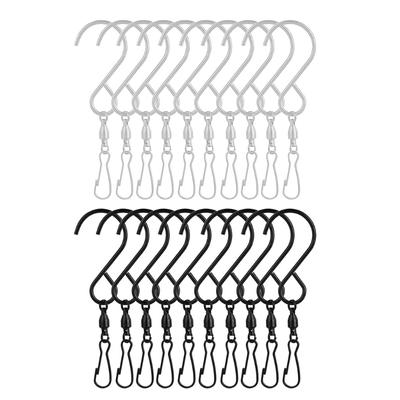 10 Pack Swivel Hooks Clips for Hanging Wind Spinners Wind Chimes Crystal Twisters Party Supply Rotating Display S Hooks