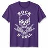 Rock N Roll Unisex T Shirt Skull Alternative Monochrome Graphic Tee