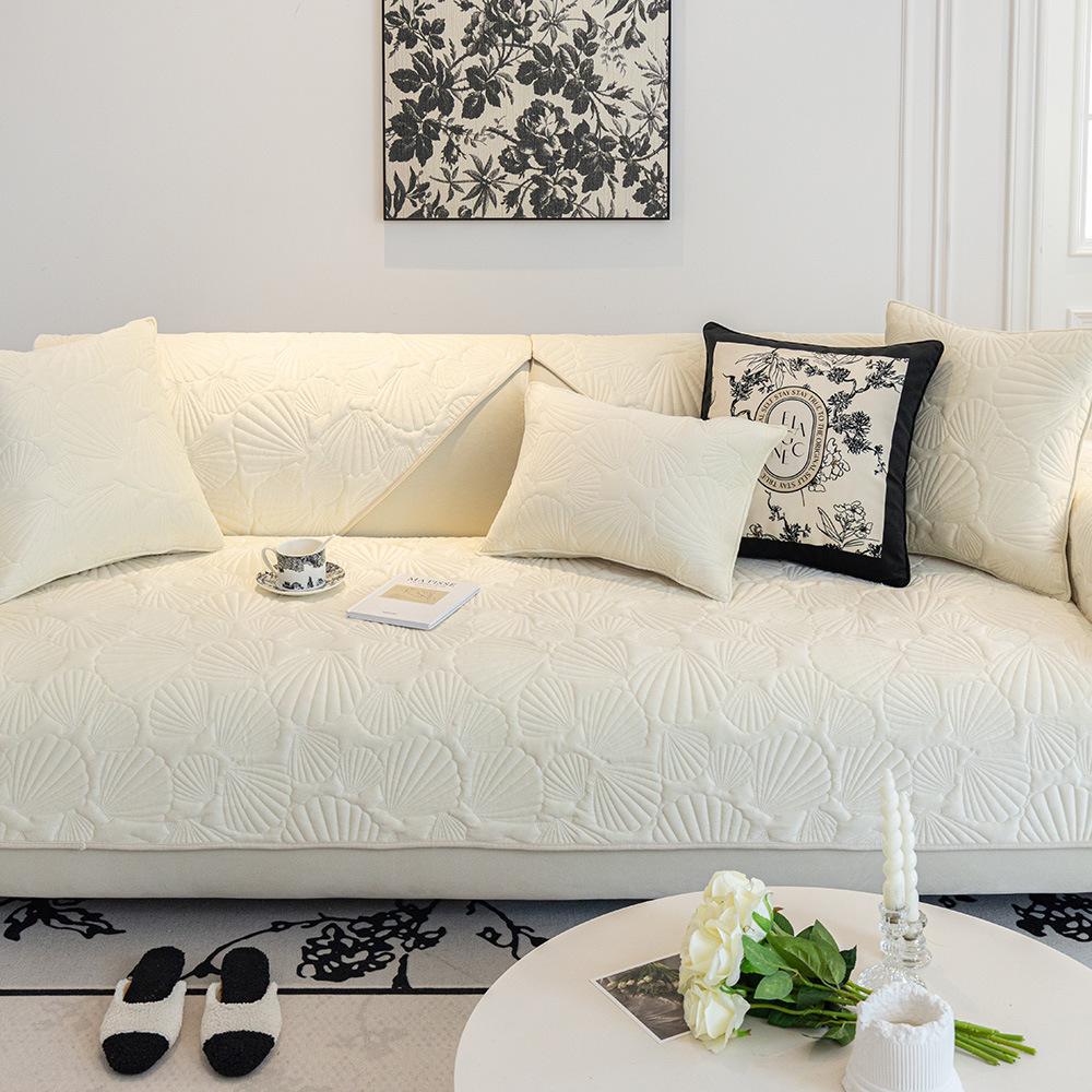 

Скандинавская хрустальная бархатная подушка для дивана, утолщенная, новая, кремовая, нескользящая подушка для дивана, чехол для дивана, полотенце 70*70