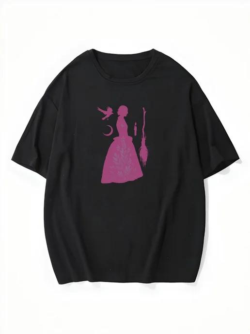 Oversized T-shirt with a Halloween print S