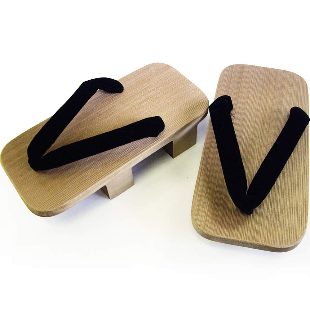 Kiso Nezuko plain black a traditional craft made in continuing a tradition of Geta Men's two-toothed, sandals, Japan, 300-year craftsmanship.
