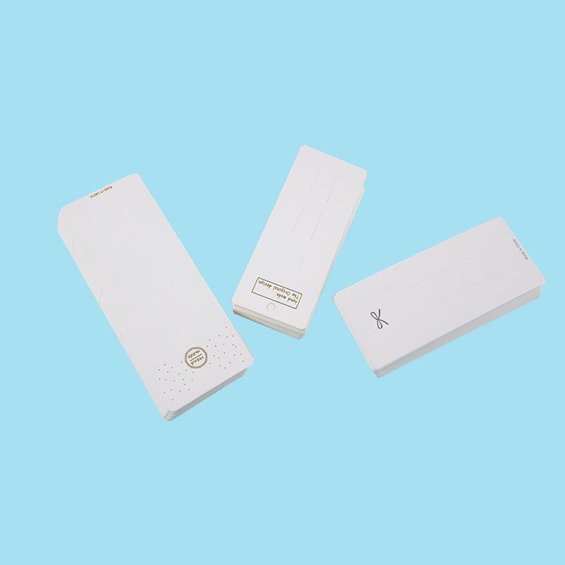 50Pcs White Paper Card Bow Hair Accessories Dispaly Card Diy Handmade Hair Clip Hairband Jewelry Packaging Price Tag Card