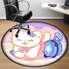 1pc Cat Magnifying Glass Office Round Area Rug,  Mat Suitable For Office, Under Office Chairs Bedroom Living Room Home Decor, Room Deco