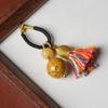 Handmade Cotton Thread Keychain with Mother-of-Pearl Lacquer Beads - New Chinese Style