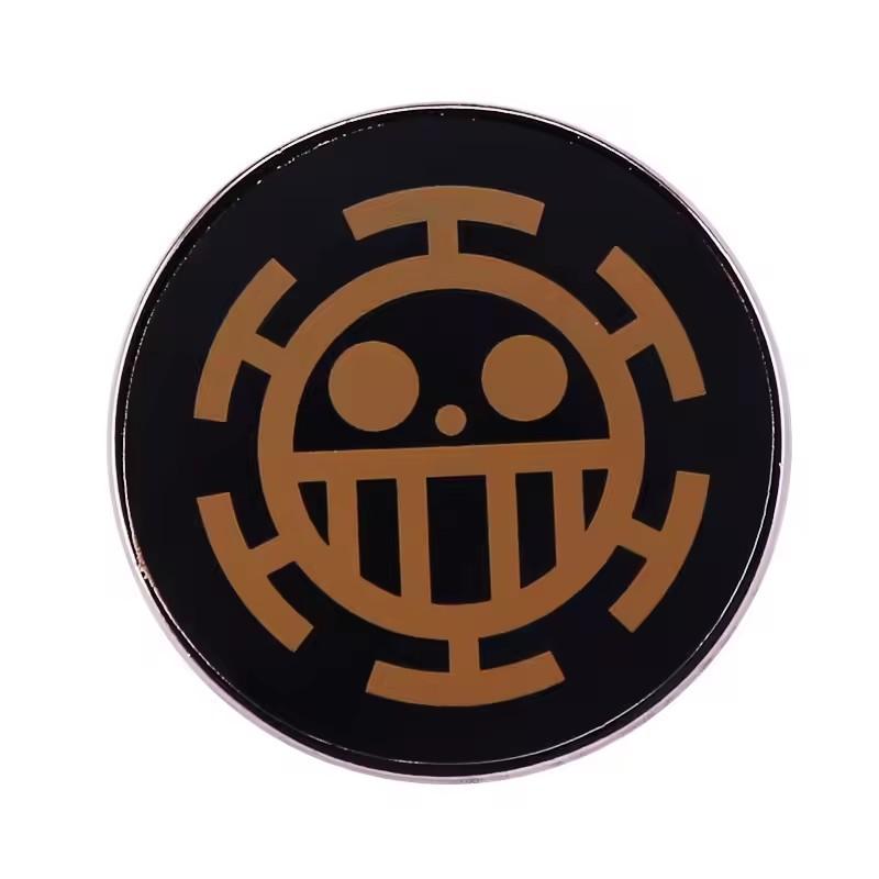 C7G Japan Anime One Piece Enamel Pin Monkey D Luffy Metal Cartoon Brooch Men Women's Brooches Cool Briefcase Badges Decorate