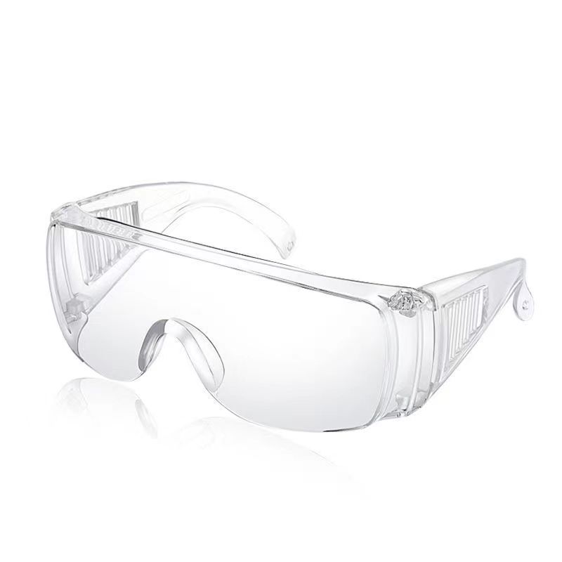 

Outdoor Cycling Protective Eyewear Large Frame Safety Glasses Clear Lens Wind Dust Resistant Goggles for Sports and Work One Size белый