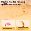 Cat Tunnel Toy S-Shape Toy, Foldable Wire Frame Play Tube for Indoor Cats, Hide And Seek Bendable Self-Play Hideout with Plush Mouse Interactive Toys