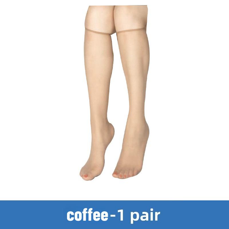 1 Pair of Summer Ultra-thin Invisible Stockings in Flesh Color Seamless Half Leg Socks for Women Transparent Socks One Size