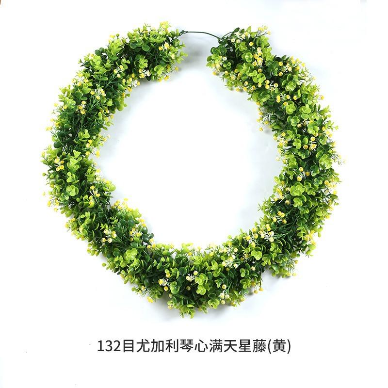 

Свадебная фотография в отеле, имитация венка, украшение витрины, имитация растений, украшение двери, подвеска, зеленые растения