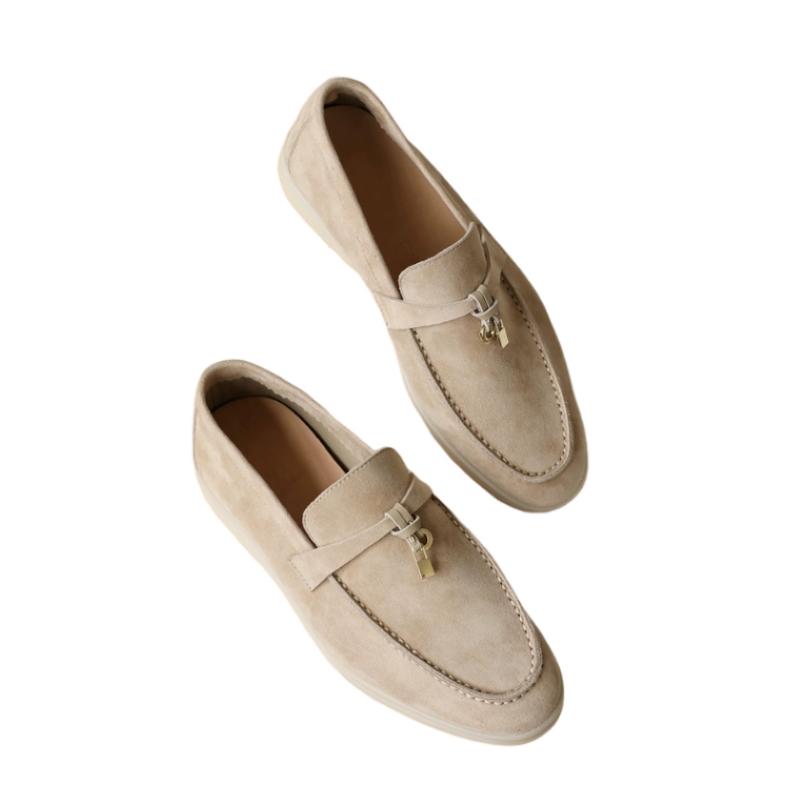 High-Grade Sheepskin Wear-Resistant Casual Loafer Shoes Couple's Loafers Customizable Colors Available A040224