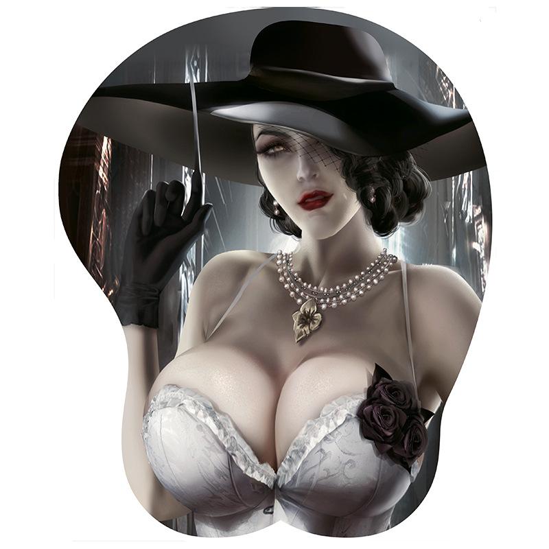 Měkký držák na misku dvourozměrná 3D silikonová podložka pod zápěstí pod myš s osobitým kresleným anime podložka na ruce