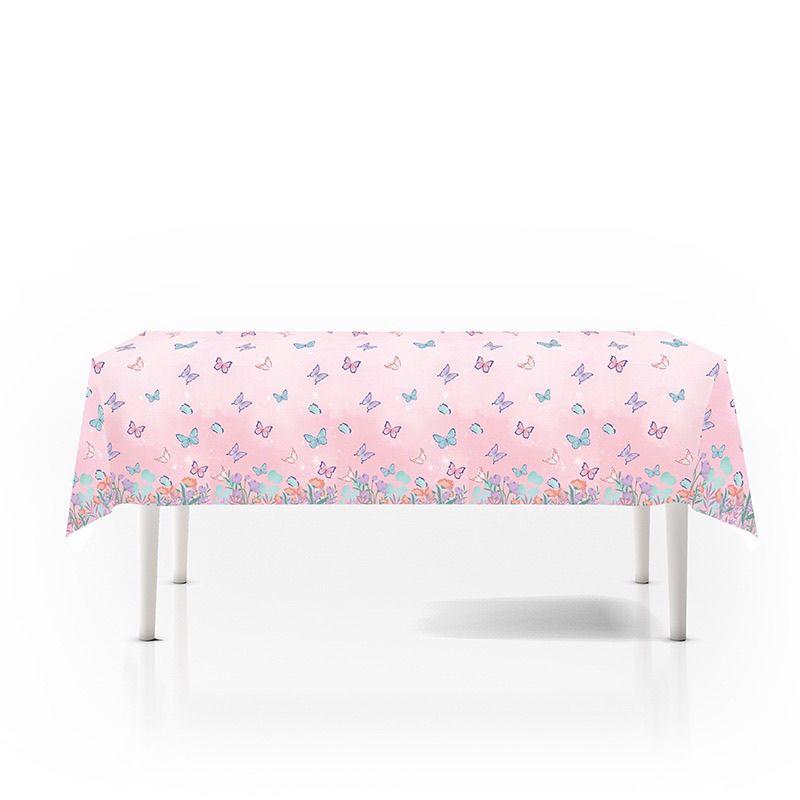 Pink Butterfly-Themed Birthday Party Set: Disposable Banners, Tableware, Paper Cups, and Paper Plates for Decorations and Party Setup