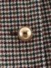 Spring 2025 European & American Women's Fashion Suit: Blazer & Houndstooth Pleated Skirt Set