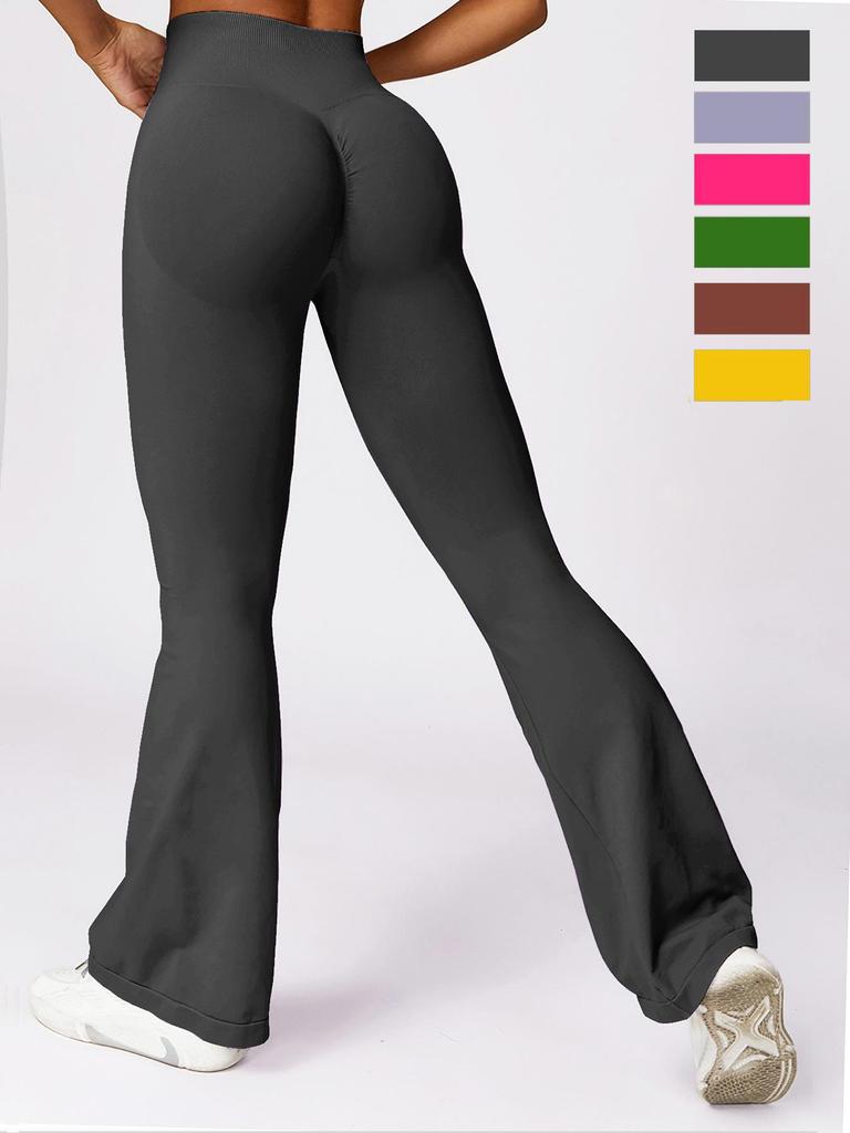 European Seamless Peach-Enhancing Yoga Suit Set: Women's Flare Fitness & Casual Wear