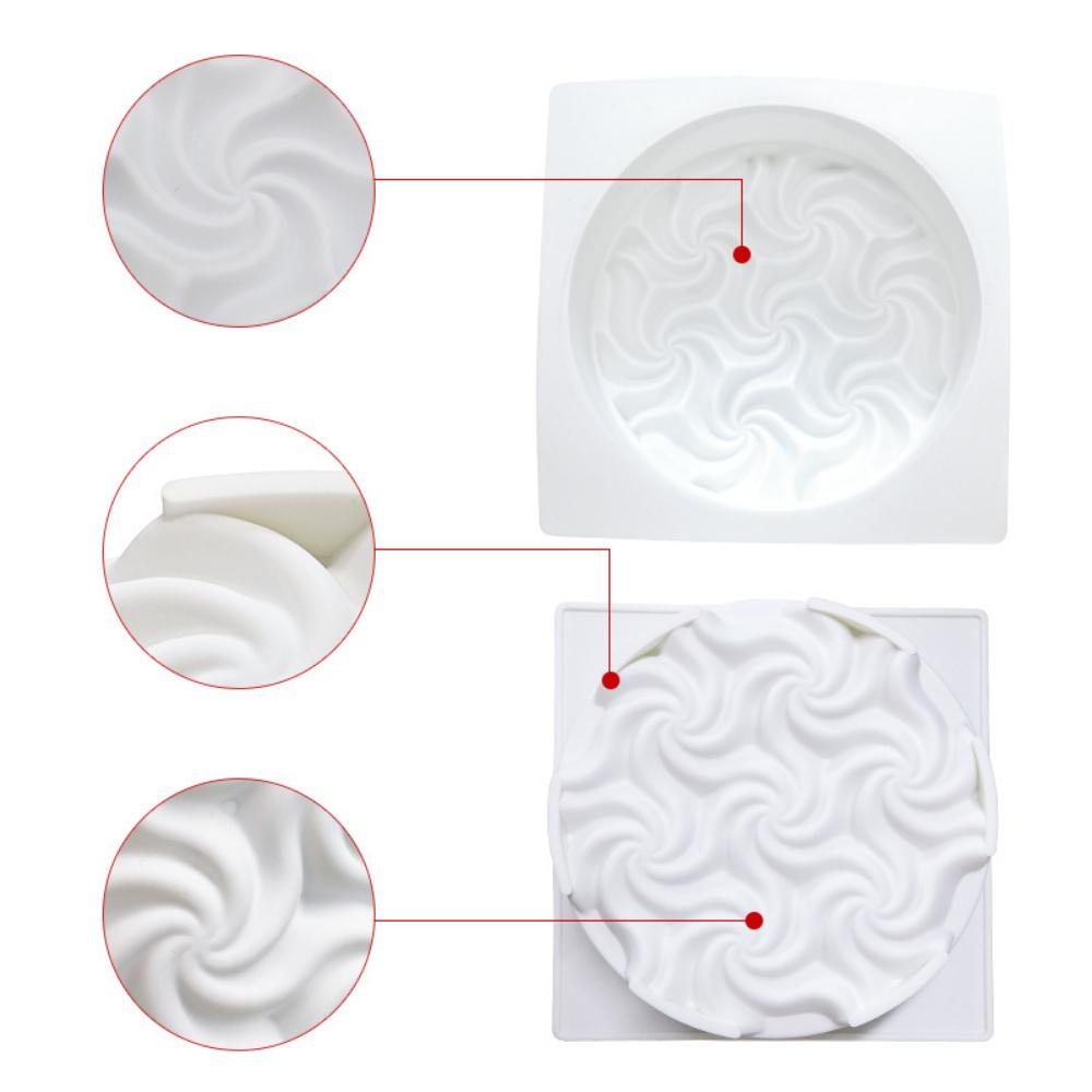 Single Spiral Flower Mousse Cake Silicone Mold Baking Utensil Creative Mousse