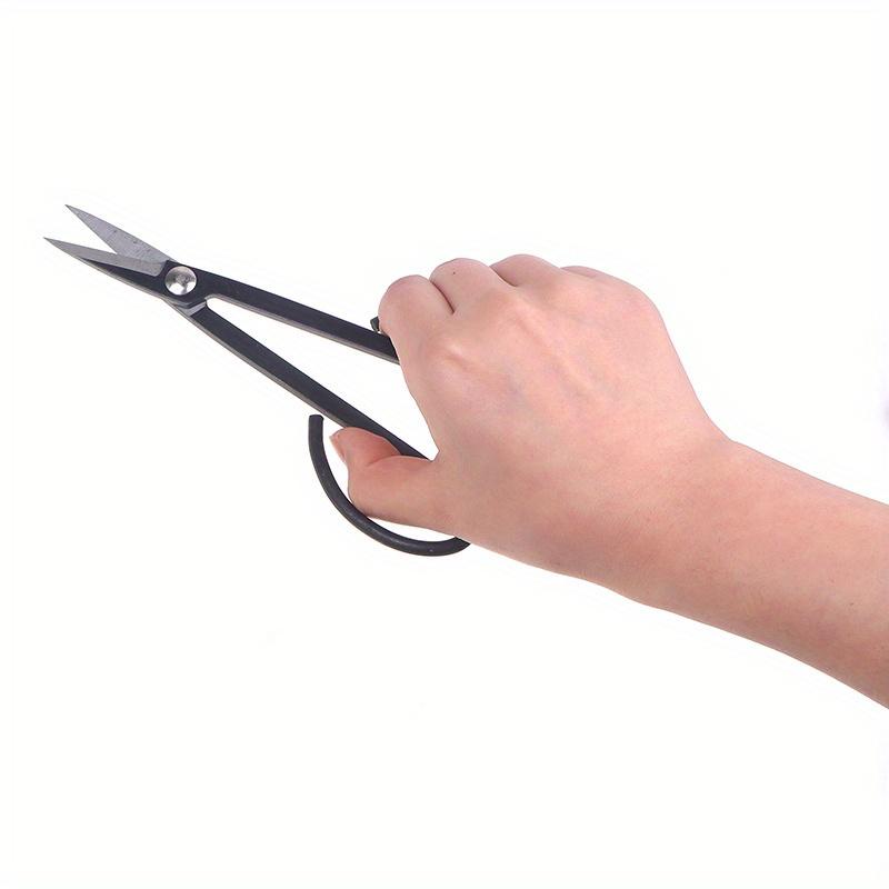 1 Piece of Black Gardening Scissors for Pruning Tree Branches and Plants, Long Handled Scissors for Bonsai Tools
