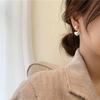 925 Silver Heart Pearl Stud Earrings for Women Luxury Minimalist Jewelry
